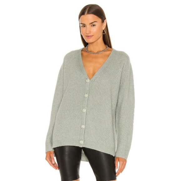 💕ALLSAINTS💕 Leanne Wool & Alpaca Blend Cardigan ~ Green Bay Sage Green XS NWT - Picture 5 of 16